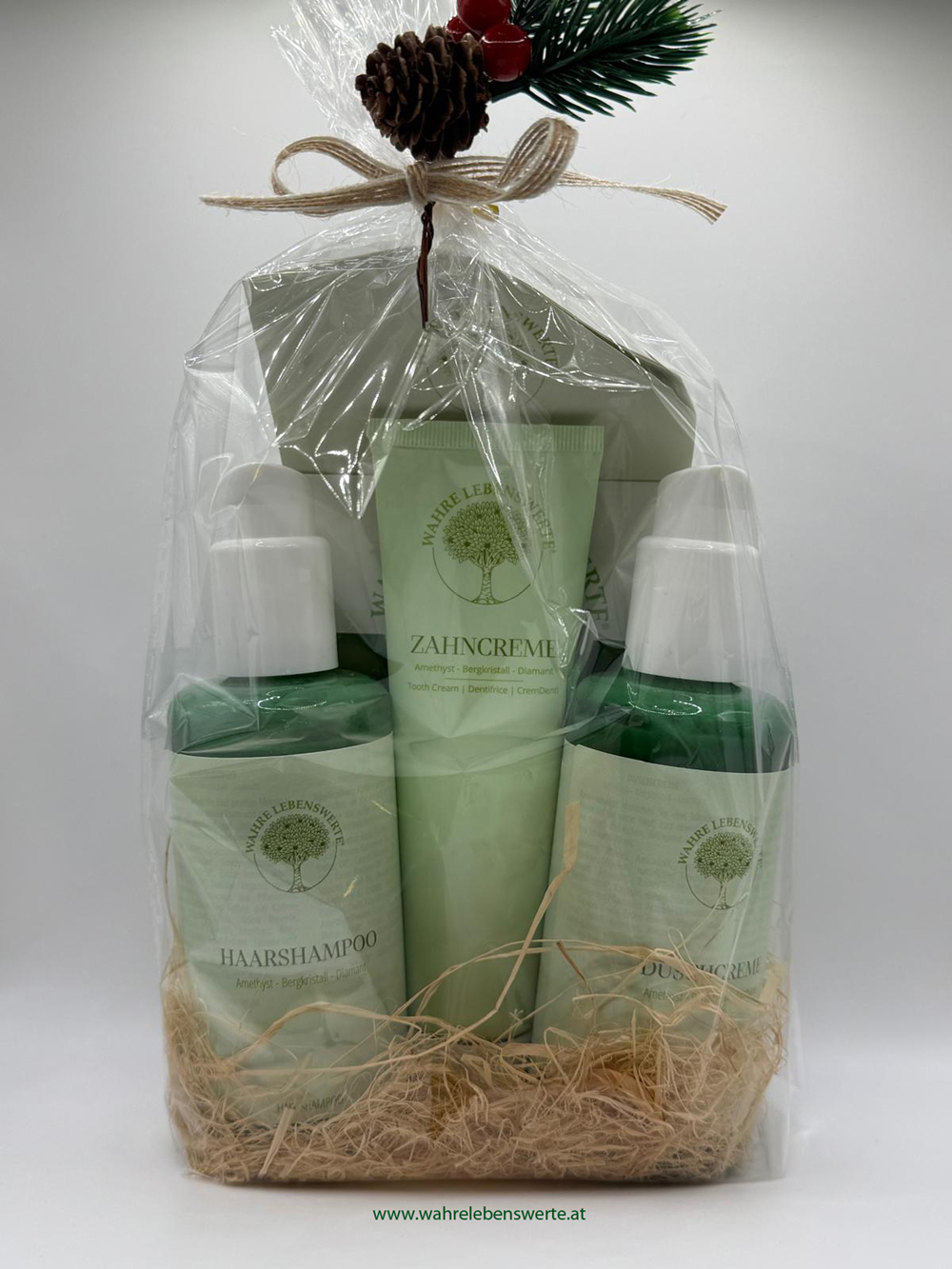 Pflege Set - Duschcreme, Haarshampoo, Zahncreme