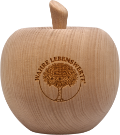 Wahre Lebenswerte Apfel aus Zirbenholz